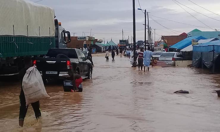 Guidimakha : des dizaines de familles évacuées à cause des eaux de pluie