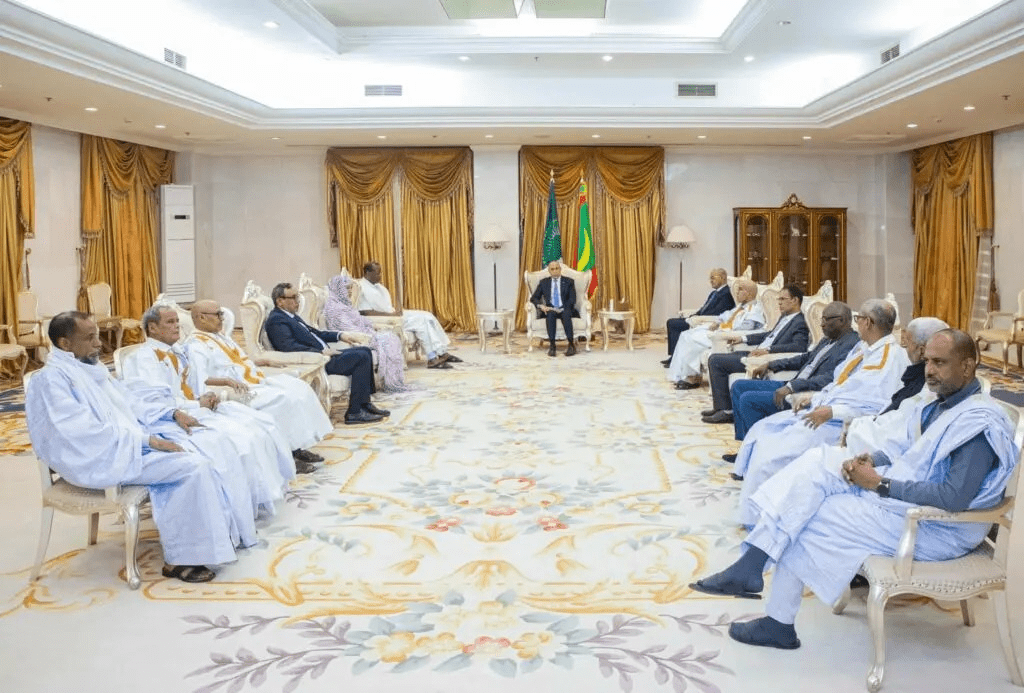 Le président Ghazouani reçoit le conseil de supervision de l’institution de l’opposition démocratique et les présidents des partis politiques de la majorité