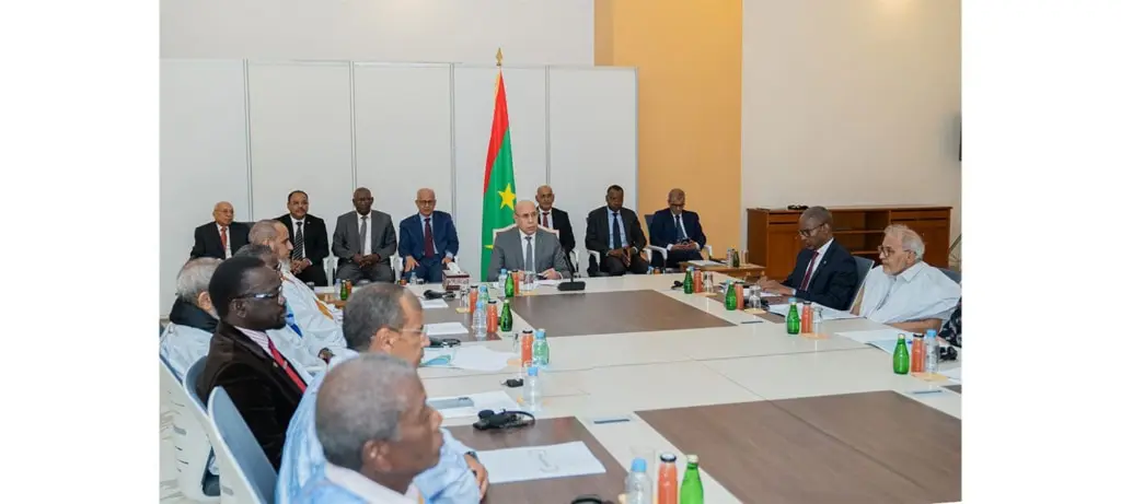 Le président Ghazouani a reçu les représentants des partis politiques participant au dialogue national